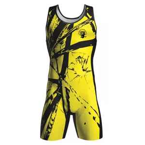 Vêtements de lutte par Sublimation pour hommes, vente en gros, maillot de combat personnalisé bon marché, 2022 - Product Image 6