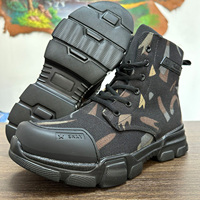 Nouvelles chaussures décontractées fabriquées en Chine, chaussures en cuir et en toile tendance, bottes tactiques, chaussures de protection du travail