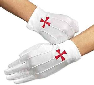 Venta al por mayor Guante Masónico Regalia Caballeros Cruz Roja Blanco Algodón y Guantes de cuero de Pakistán - Product Image 2