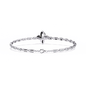 Bracelet à motif floral de luxe en plaqué or 14 carats avec diamant synthétique cultivé en laboratoire de 0.41 carats pour femmes, cadeau d'usage quotidien - Product Image 2