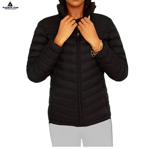 OEM Custom Design Breathable Women's Puffer Jacket Long Sleeve Winter Warm Jacket Hot <b>Sale</b> Printed Adult Size Wholesale - Product Image 3