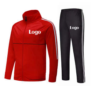 Traje de entrenamiento deportivo informal con cremallera completa para correr y fútbol, chándal transpirable para correr, equipo de entrenamiento personalizable - Product Image 4
