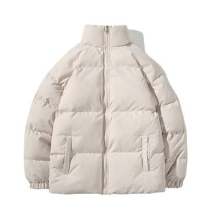 High Quality <b>Men's</b> Winter puffer <b>jacket</b> Custom Stand Collar <b>Casual</b> Outerwear with Canvas Fabric New High Street Style - Product Image 4