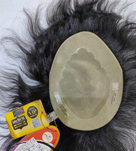 ระบบเปลี่ยนผมสำหรับผู้ชาย Bonohair แบบขายส่ง ผลิตจากผมแท้ 100% ของอินเดีย แบบ V Loop ผิวบาง 0.06-0.08 มม. ลอนธรรมชาติ ขนาด 38 มม. แบบไหม - Product Image 1