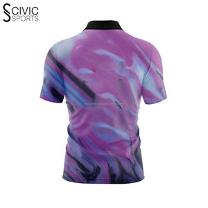 Custom Made Bowling 1/4 Zip Jerseys 100% Polyester Drop Shoulder Ringer Haute Qualité Plus Size Hommes - Product Image 6