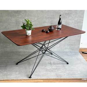 Diamond BA68154 Convertible Rectangular <b>Dining</b> <b>Table</b> 160x80cm Made of Acacia Wood with Iron Legs Rock Plate Material Assembled - Product Image 3