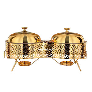 Cazuelas de metal de forma redonda de acero inoxidable, utensilios de cocina de alta calidad hechos a mano con estilo, nuevas cazuelas de metal al por mayor - Product Image 4