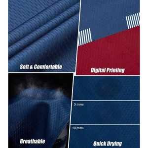 เสื้อจักรยานแขนยาว 100% โพลีเอสเตอร์ สีน้ำเงิน แดง ขาว ลายทาง ระบายอากาศได้ดี เสื้อผ้าสำหรับปั่นจักรยานสำหรับผู้ชาย ชุดปั่นจักรยานสำหรับฤดูร้อน - Product Image 6