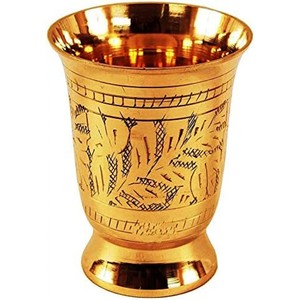 Capacidad de la taza de Julep de menta de latón 10 onzas Color dorado 4,2 pulgadas de altura Koi - Product Image 1