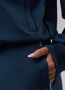 Nouveau Style personnalisé sport Luxe pantalon de survêtement riche bleu coton mélange doux tissu femmes Streetwear pantalons de survêtement femmes pantalon et pantalon - Product Image 5