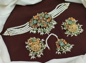 Nuevos diseños, precios al por mayor, joyería nupcial de boda india pakistaní para mujeres 100%, collar de alta calidad, pendientes, joyería para mujeres - Product Image 6