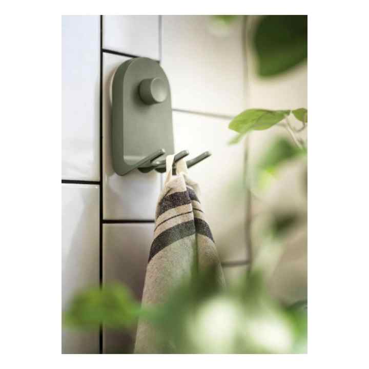 ÖBONÄS Suction Cup Hook, Gray-Green, 7X11 Cm, Wall Hanger