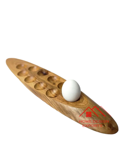 Mesa y diseño montado en la pared Diseño Premium Organizador de huevos en forma de estante de cocina decorativo para organizar huevos en madera - Product Image 1
