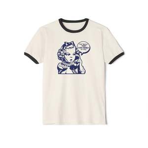 Estilo casual Algodón verde Ringer Tees 100% Tejido de punto Cuello acanalado Diseño-en stock - Product Image 1