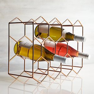 Precio más barato, estante de botella de vino de mesa negro completo, soporte de almacenamiento de vino de Metal para decoración de Bar restaurante - Product Image 6