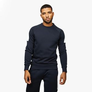 Sweat-shirts à col rond surdimensionnés pour hommes, de haute qualité, en molleton 100% polyester, avec broderie de logo personnalisée - Product Image 5