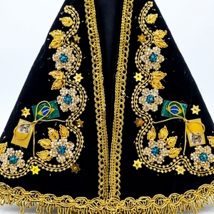 Manto de terciopelo bordado a mano con hilo de oro para la Virgen de Aparecida, estatuilla religiosa de la Virgen María, vestimenta. - Product Image 2