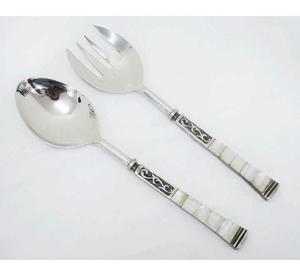 Serveur à salade en acier inoxydable, manche et serpillière à spray, acier inoxydable de haute qualité - Product Image 2