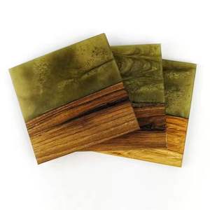 แผ่นรองจานทำจากเรซินแผ่นรองจานไม้อีพ็อกซี่สำหรับตกแต่งโต๊ะ - Product Image 3
