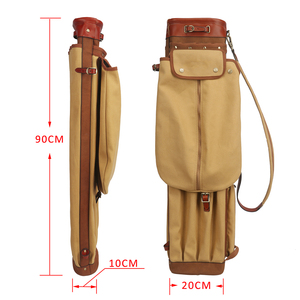 Bolsa de golf de lona y cuero Bolsa de Club Bolsa de lápices de rango de golf con bolsillo de bola - Product Image 4