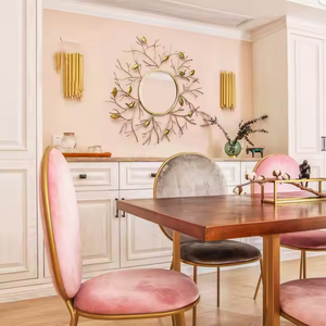 Espejo decorativo para colgar en la pared redondo de estilo moderno, Arte con pájaro, diseño de hierro personalizable, espejo de baño ecológico y duradero - Product Image 4