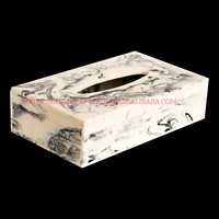 Tempat Tisu Resin Pola MODEL Tahan Air Dapat Disesuaikan 3D Buatan Tangan Seni Rakyat Motif Gelombang Air Dekorasi Rumah Penggunaan Rumah Tangga
