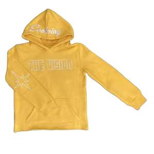Vêtements streetwear Cut Edge Pullover Hoodies Logo personnalisé French Terry hommes sweats à capuche brodés hommes en détresse jaune à capuche - Product Image 1