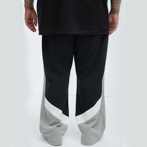 กางเกงวอร์มขาบานสีน้ำตาลสำหรับผู้ชายสไตล์สตรีทแบบกำหนดเองกางเกงผ้าฝ้ายขนาดใหญ่พิมพ์ลายทางคุณภาพสูง - Product Image 6