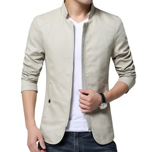 Bomber <b>Jacket</b> <b>Men</b> Stand Collar <b>Mens</b> <b>Jacket</b> Slim Fit <b>Mens</b> Blazer Casual <b>Jackets</b> Male Spring Autumn <b>Thin</b> Windbreaker - Product Image 2