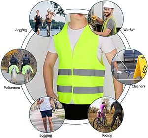 เสื้อกั๊กนิรภัยผ้าถักโพลีเอสเตอร์สำหรับใส่ทำงานเสื้อกั๊กนิรภัยสำหรับใส่ทำงาน100% จราจร - Product Image 6