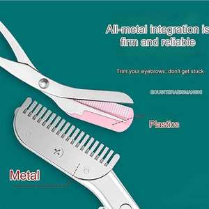 Tijeras compactas para cejas para el cuidado de las personas Tijeras ergonómicas para cejas para un uso fácil con logotipo impreso - Product Image 6