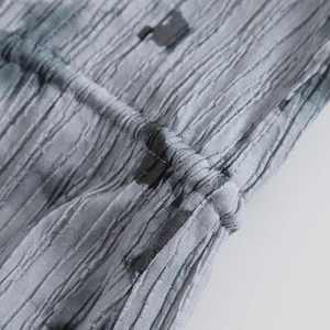 Ropa de marca al por mayor personalizada para mujer rayón Midi camisa vestido 2025 Primavera Verano media manga abotonada con cinturón todo estampado - Product Image 5