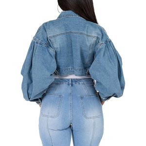 Manteau en jean surdimensionné Boyfriend pour femme Veste longue en coton avec veste en jean style camionneur pour femme - Product Image 2