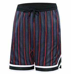 Short de basket-ball imprimé personnalisé avec poches zippées séchage rapide 100% short en maille de polyester hommes décontracté été vêtements d'entraînement en plein air - Product Image 3