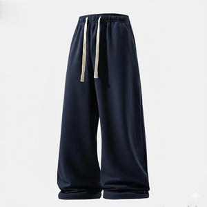 Pantalon de survêtement large pour homme avec cordon de serrage, taille élastique, coupe ample, respirant, décontracté, pour le sport - Product Image 4