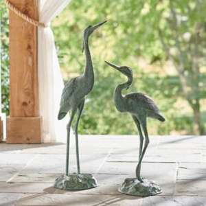 Grue oxydée Sculpture Jardin Ensembles De Noël Vacances En Plein Air Décoration De La Maison Oiseaux Figurine En Métal Personnalisé Grue Statue Fournitures - Product Image 5