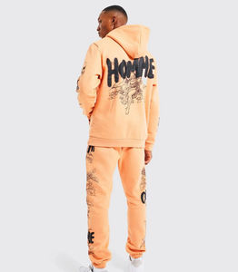 Nouvel ensemble de survêtement en molleton 100 % coton, coupe ajustée, imprimé numérique, haute qualité, écologique, avec logo personnalisé, couleurs variées, vente en gros disponible - Product Image 6