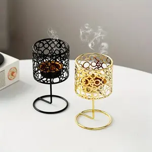 장식용 금속 Bakhoor 버너 완벽한 잔 모양 홈 오피스 개인 사용 라마단 장식 제품 라마단 액세서리