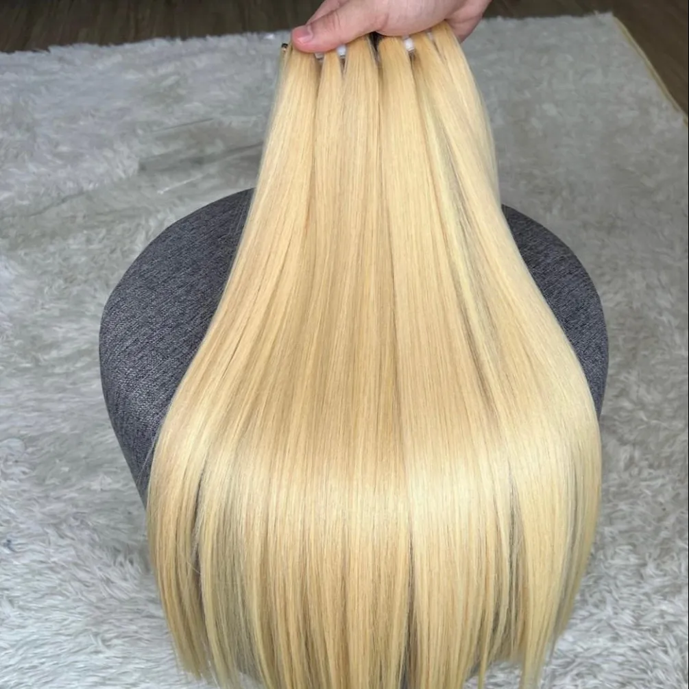 Estensioni dei capelli lisci dell'osso capelli umani affare caldo bellezza dei capelli vergini e cura personale imballaggio personalizzato produttore del Vietnam