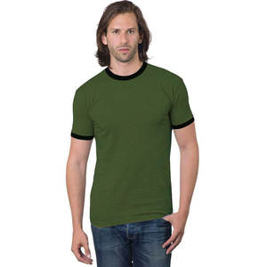 Bella + Toile 100% Coton Ringer Tee Unisexe Léger Anti-Rides Rétro Chemise À Manches Courtes Lettre Logo Options D'impression - Product Image 6