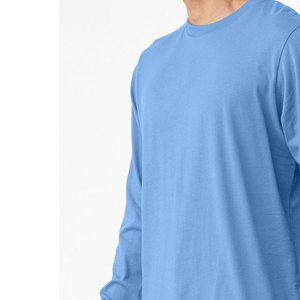 Camiseta Bella Canvas de Manga Larga, Algodón Jersey, Azul Claro, Corte Holgado, Cómoda - Product Image 4