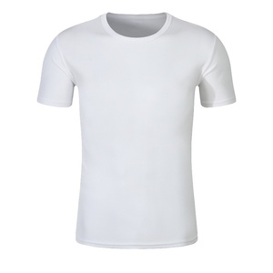 Sublimation <b>White</b> <b>t</b> <b>Shirt</b> for Men 100% Polyester Cotton Feels Custom Unisex <b>Blank</b> Plain <b>T</b>-<b>shirts</b> for Sublimation Print - Product Image 2