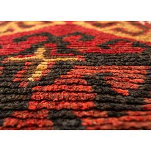 Alfombra de Lana Geométrica 3D Clásica Nuray, Roja y Naranja, Anudada a Mano, Rectangular Grande para Sala de Estar o Pasillo - Modelo Paem-655 - Product Image 3