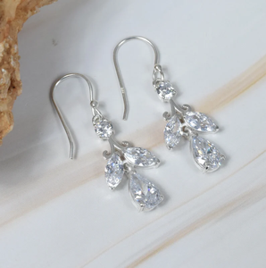 Boucles d'oreilles en argent sterling 925 de créateur faites à la main avec topaze blanche à facettes pierre multi forme bijoux pendants cadeau d'anniversaire - Product Image 2