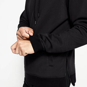Sweat à capuche d'hiver surdimensionné de luxe en molleton bouclette 100% français épais, avec logo brodé appliqué personnalisé, respirant, vente en gros - Product Image 3
