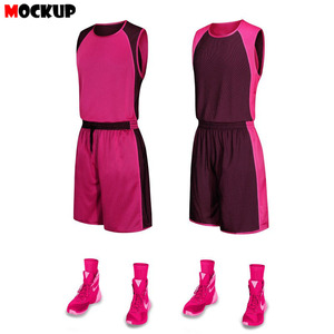 Maillot de basket-ball réversible personnalisable Tissu respirant Conception personnalisée des deux côtés Vêtements de basket-ball double face - Product Image 3