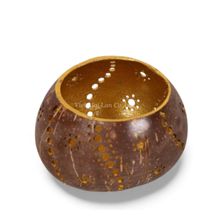 ที่ใส่เทียนจากกะลามะพร้าวแบบเป็นมิตรต่อสิ่งแวดล้อม ทำด้วยมือ ใช้ตกแต่งโต๊ะ ตกแต่งบ้าน และสร้างบรรยากาศสปาผ่อนคลาย - Product Image 3