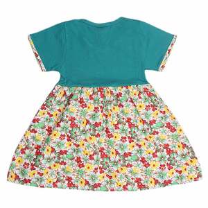 Vestido elegante de media manga para niñas - Verde marino - Product Image 2