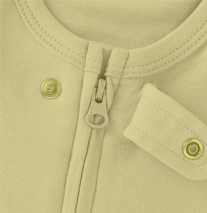 Eco-Friendly <b>Baby</b> Romper Organic Cotton Footie <b>Jumpsuit</b> with Zipper For Infants At Low Price - Product Image 3