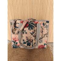 Sac fourre-tout de voyage pour femme Quince Life, moderne, carré, indien, 100% coton, imprimé à l'écran, couleurs mélangées, imprimé numériquement, fait main